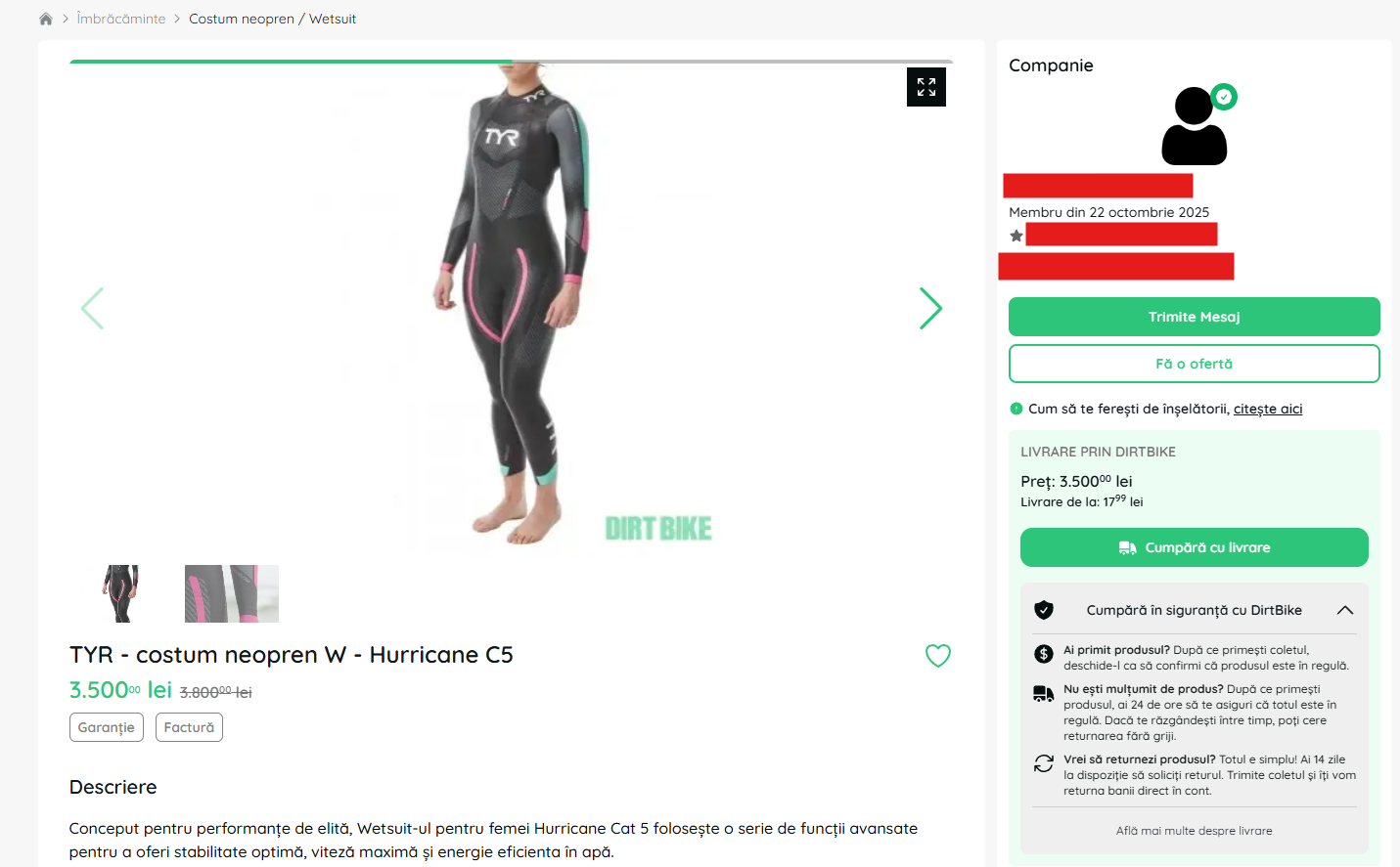 Produktseite mit der Option „Kaufen mit Lieferung“